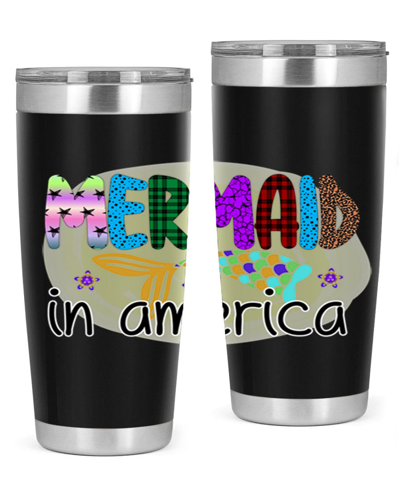 Mermaid In America 419#- mermaid- Tumbler
