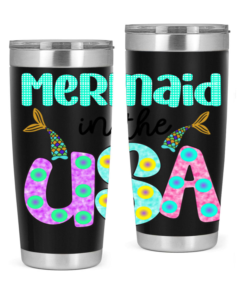 Mermaid In The Usa 421#- mermaid- Tumbler