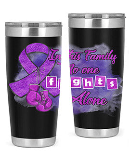 No One Figh Alone AlzheimerS Awareness 200#- alzheimers- Tumbler