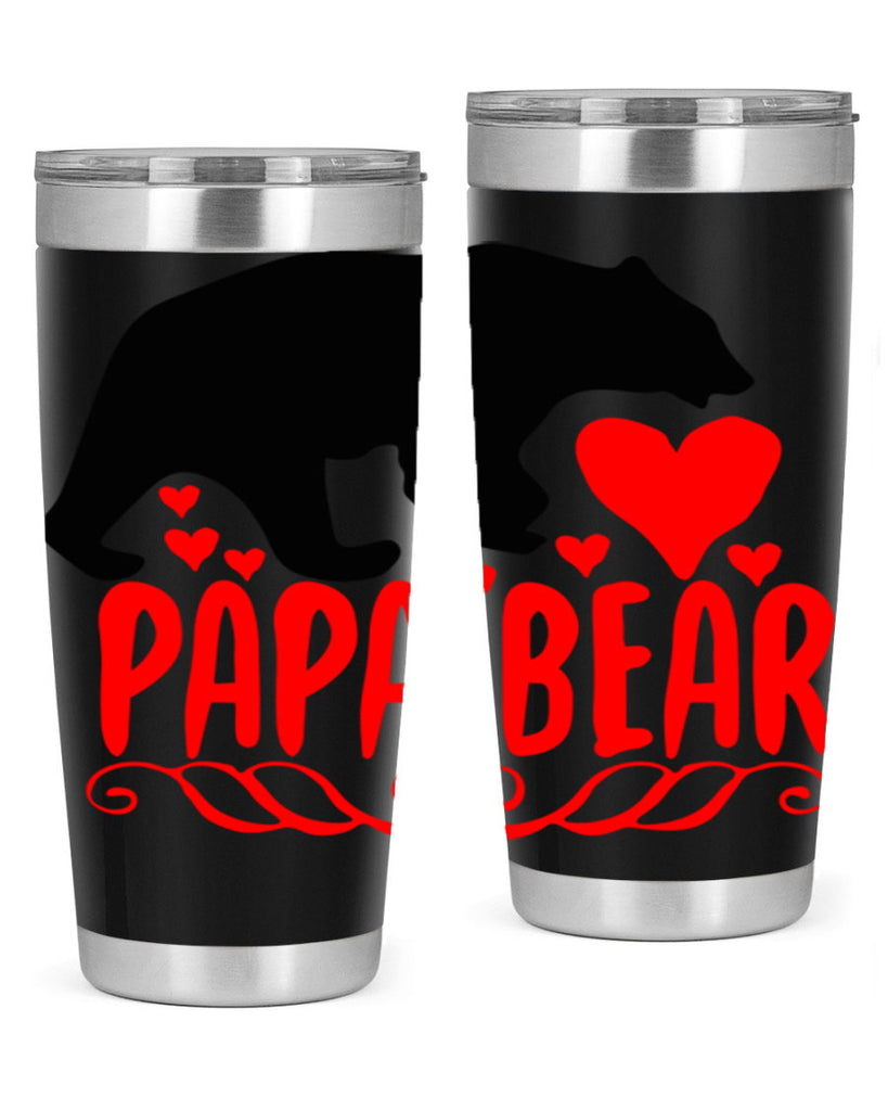 Papa bear 22#- grandpa - papa- Tumbler