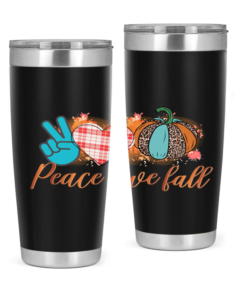 Peace Love Fall 466#- fall- Tumbler