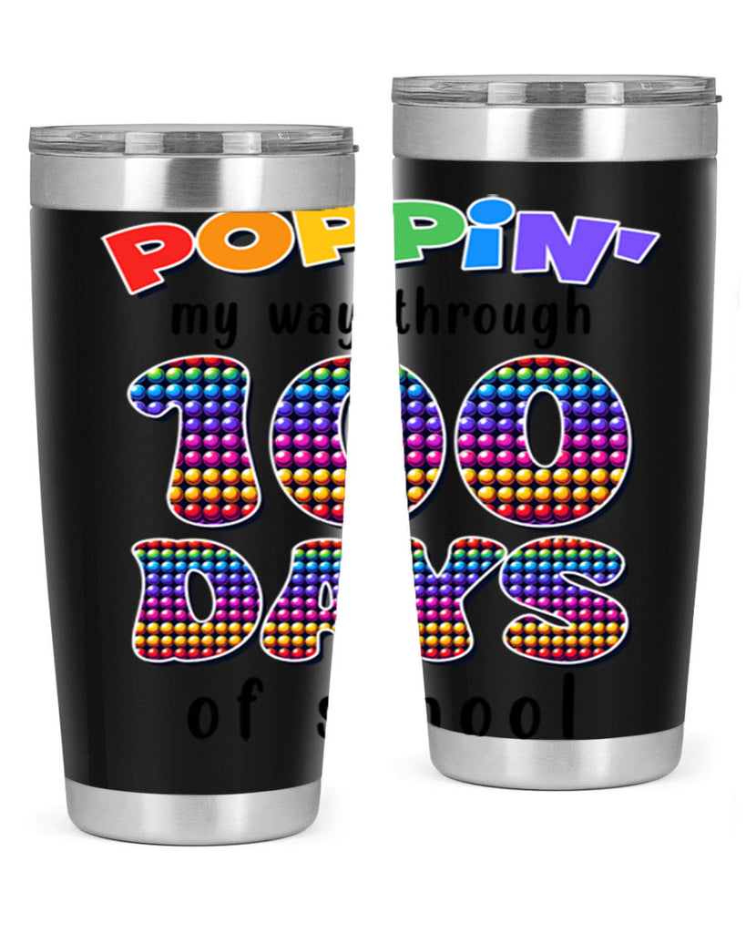 Poppin My Way Through 100 53#- 100 days of school- Tumbler