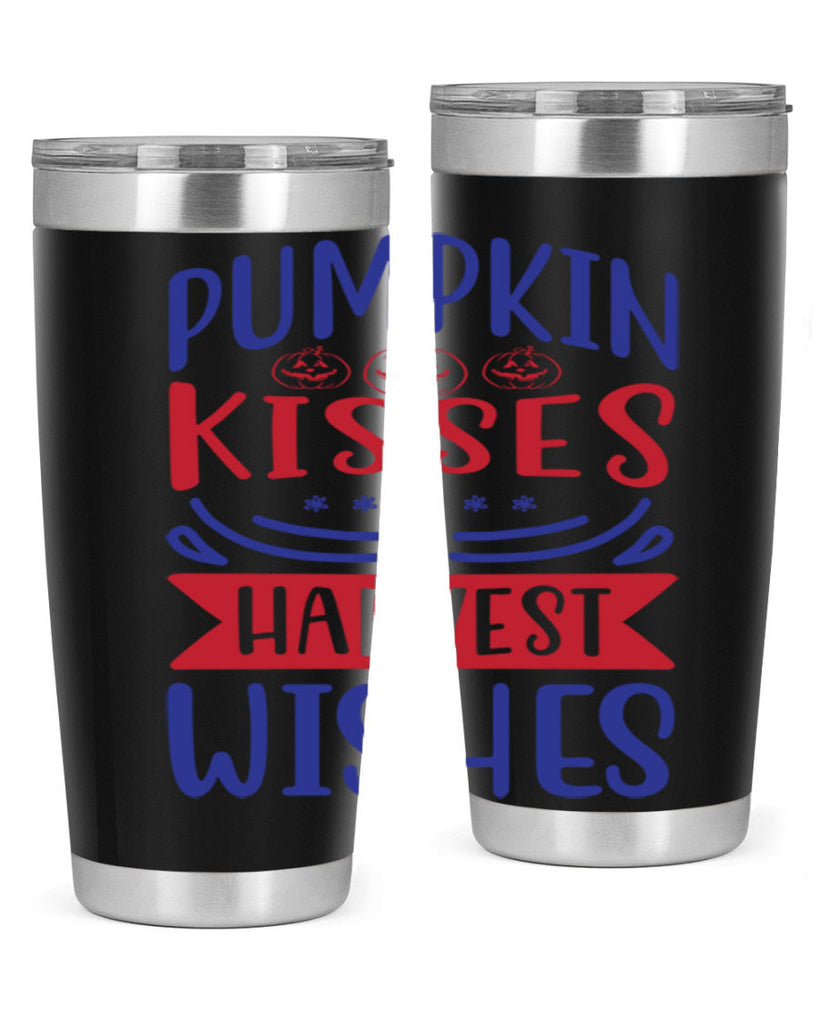 Pumpkin Kisses Harvest Wishes 522#- fall- Tumbler