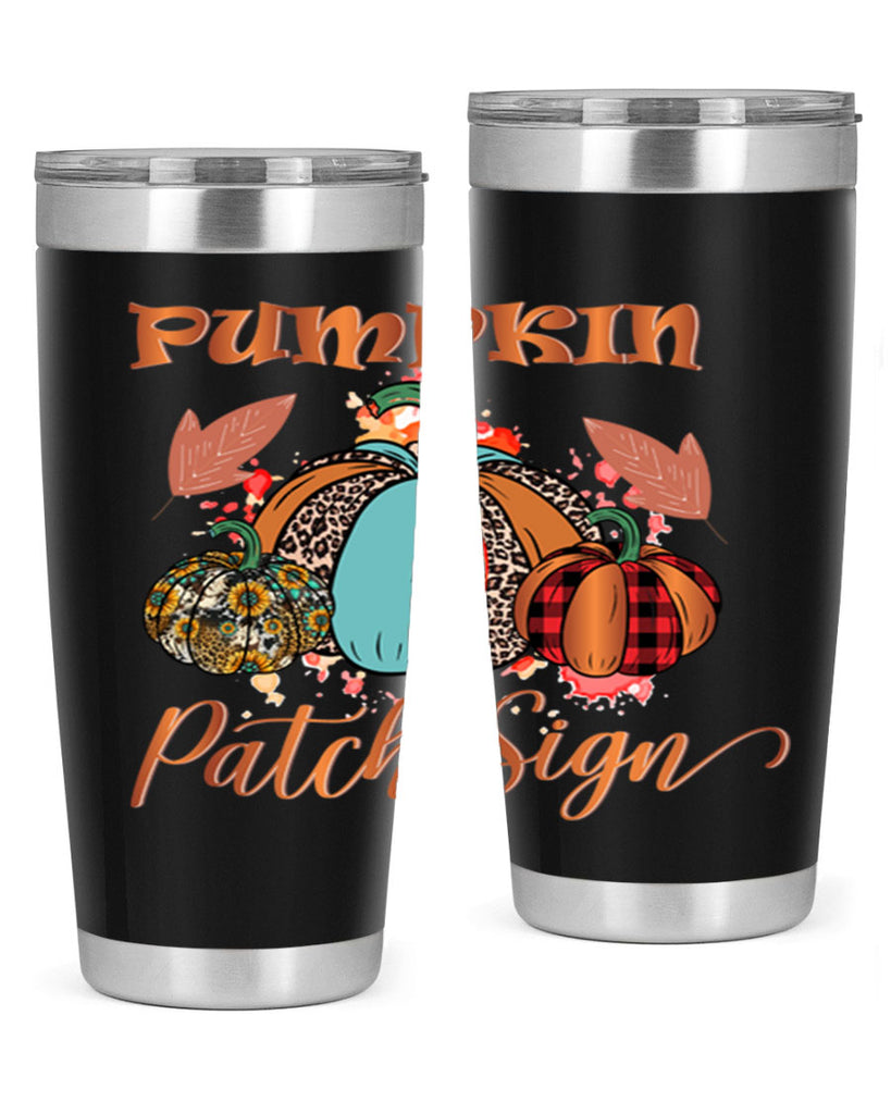 Pumpkin Patch Sign 530#- fall- Tumbler