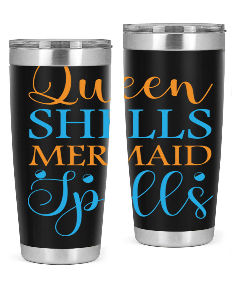 Queen Shells Mermaid Spells 546#- mermaid- Tumbler