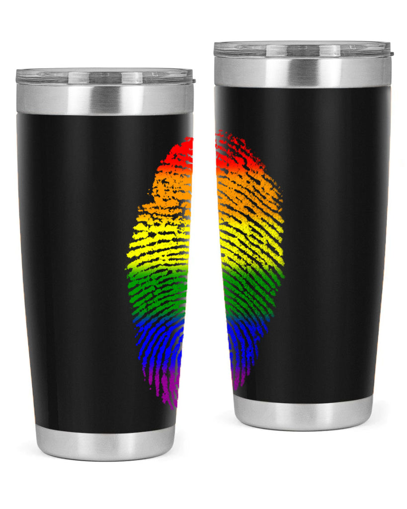 Rainbow Finger print 10#- lgbt- Tumbler