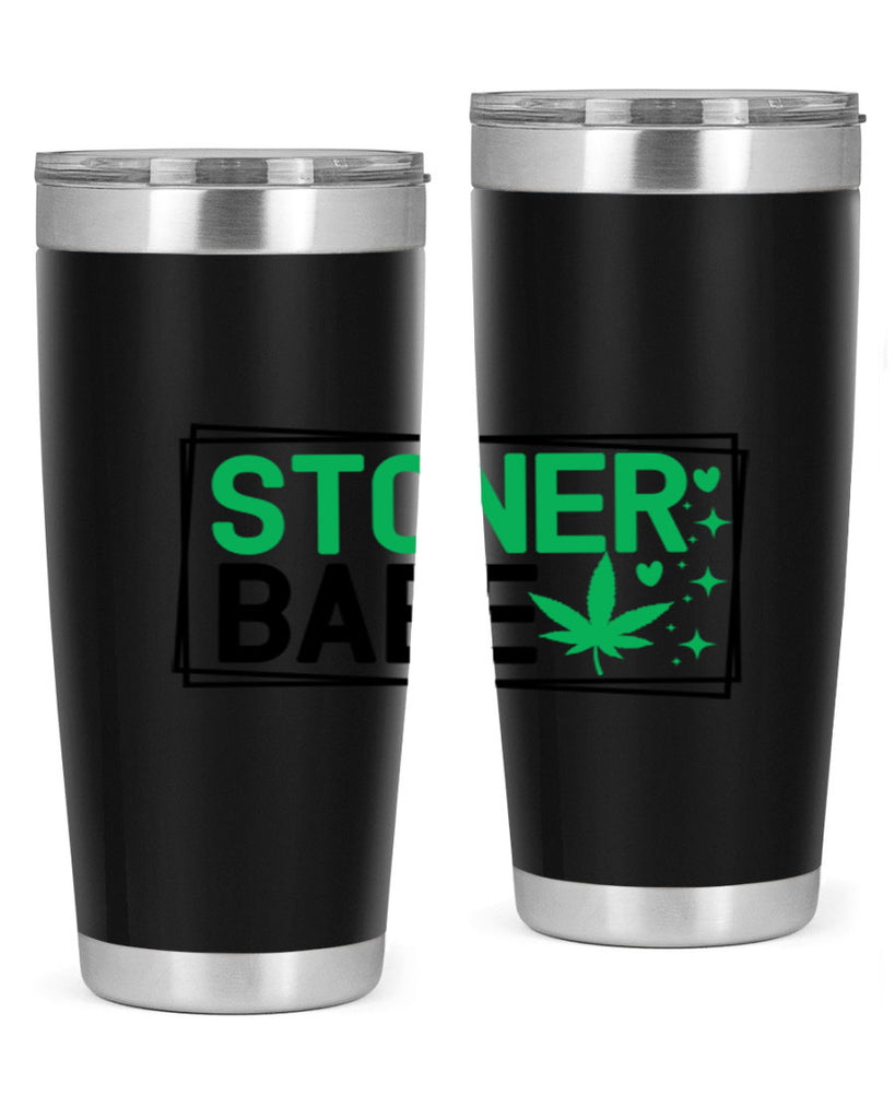 Stoner Babe 258#- marijuana- Tumbler