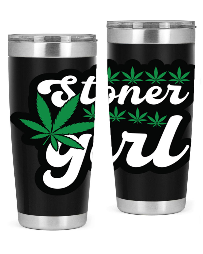 Stoner girl 263#- marijuana- Tumbler