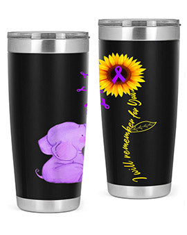 Sunflower Alzheimer Awareness shirt I Will Remember For You 215#- alzheimers- Tumbler