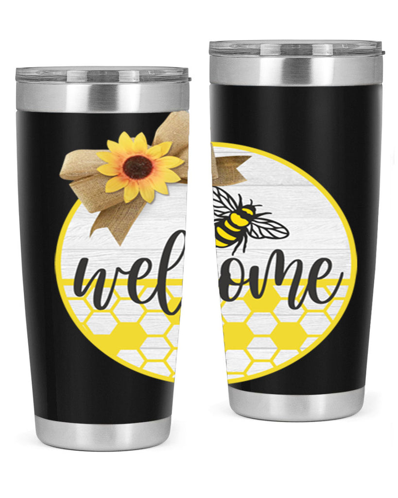 Welcome Bee and hive Mockup566#- spring- Tumbler