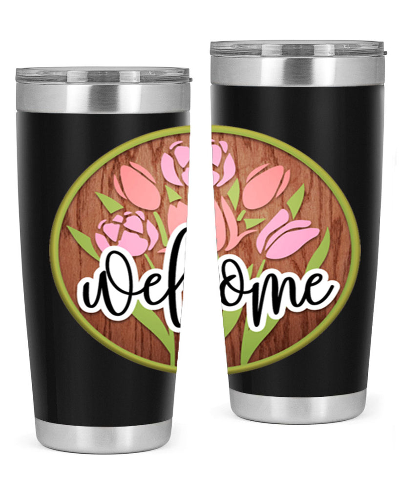 Welcome flowers bouquet Mockup570#- spring- Tumbler