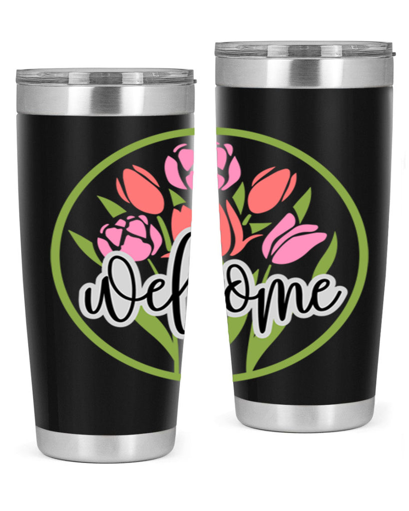 Welcome flowers bouquet571#- spring- Tumbler