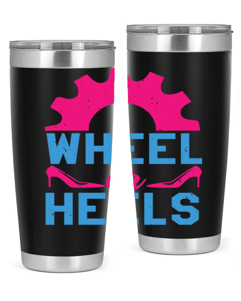 Wheel or Heels Style 8#- baby shower- tumbler