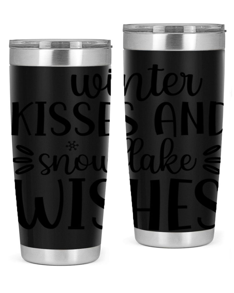 Winter Kisses And Snowflake Wishes517#- winter- Tumbler