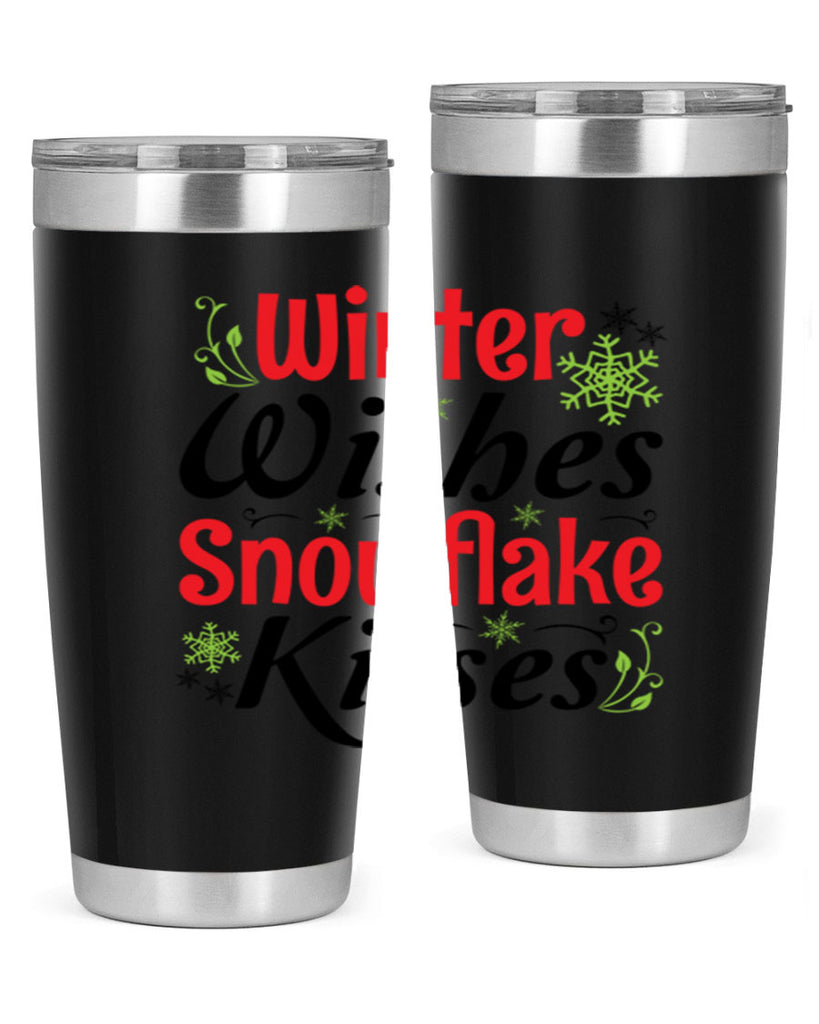 Winter Wishes Snowflake Kisses 568#- winter- Tumbler