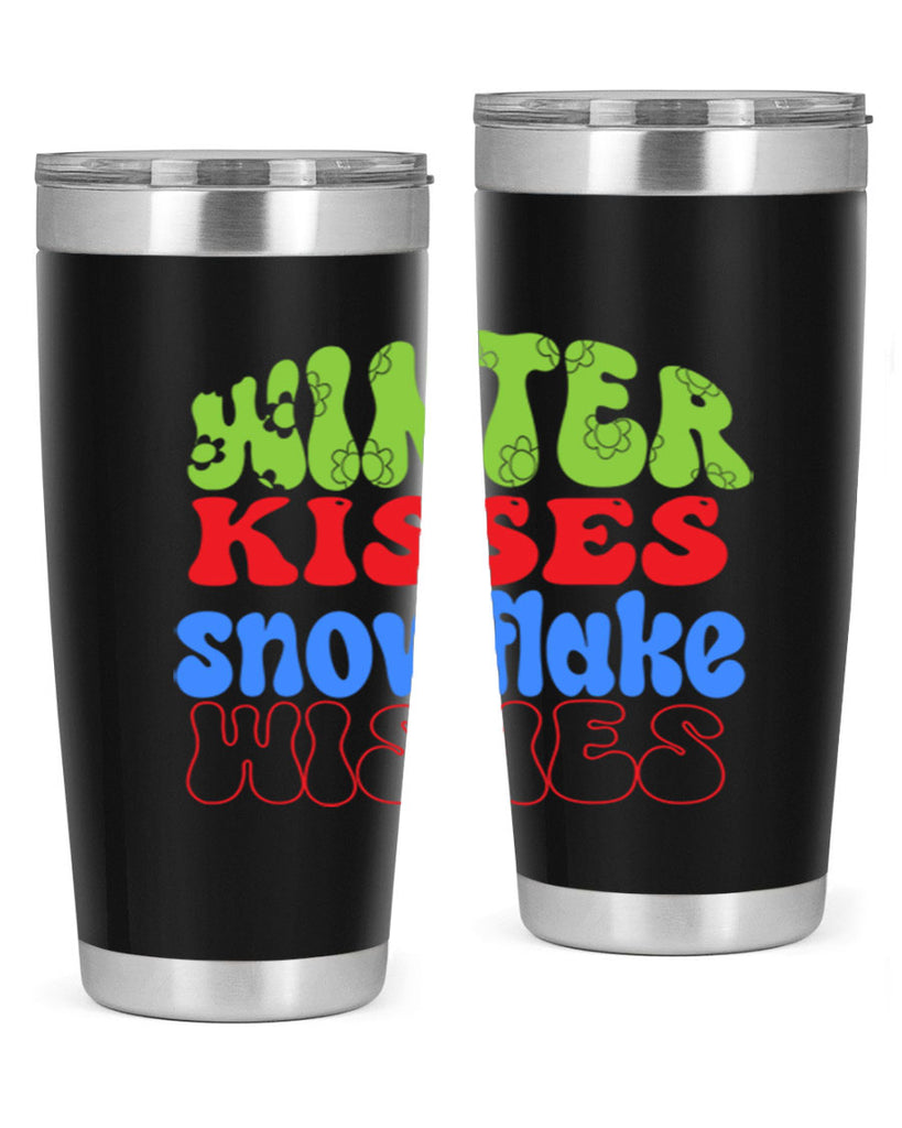 Winter kisses snowflake wishes 520#- winter- Tumbler