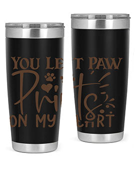 You Left Paw Prints On My Heart Style 53#- dog- Tumbler