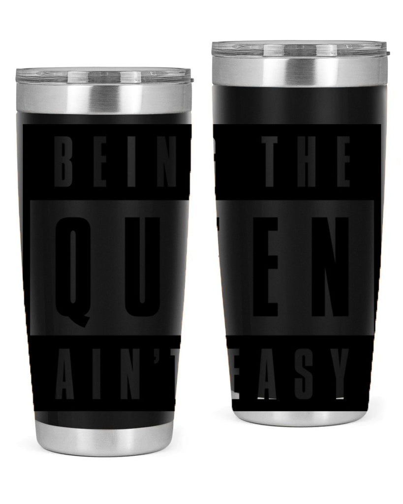 being the queen aint easy 258#- black words phrases- Cotton Tank