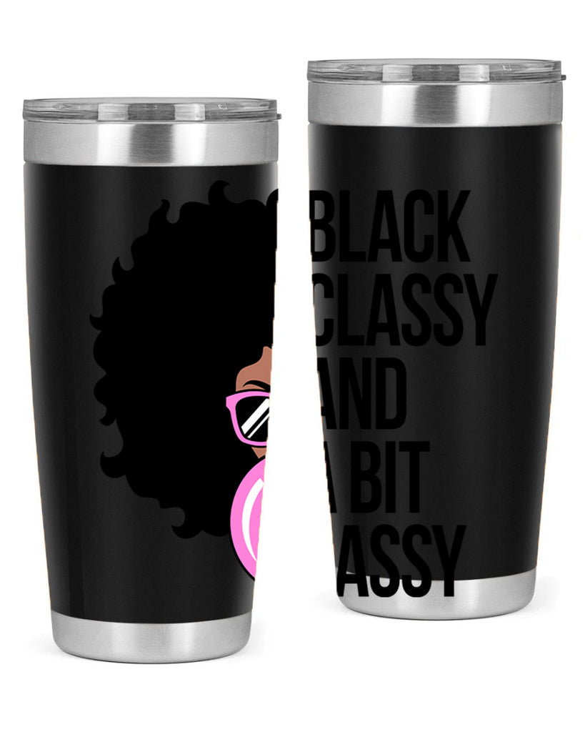 black classy and a bit sassy 250#- black words phrases- Cotton Tank