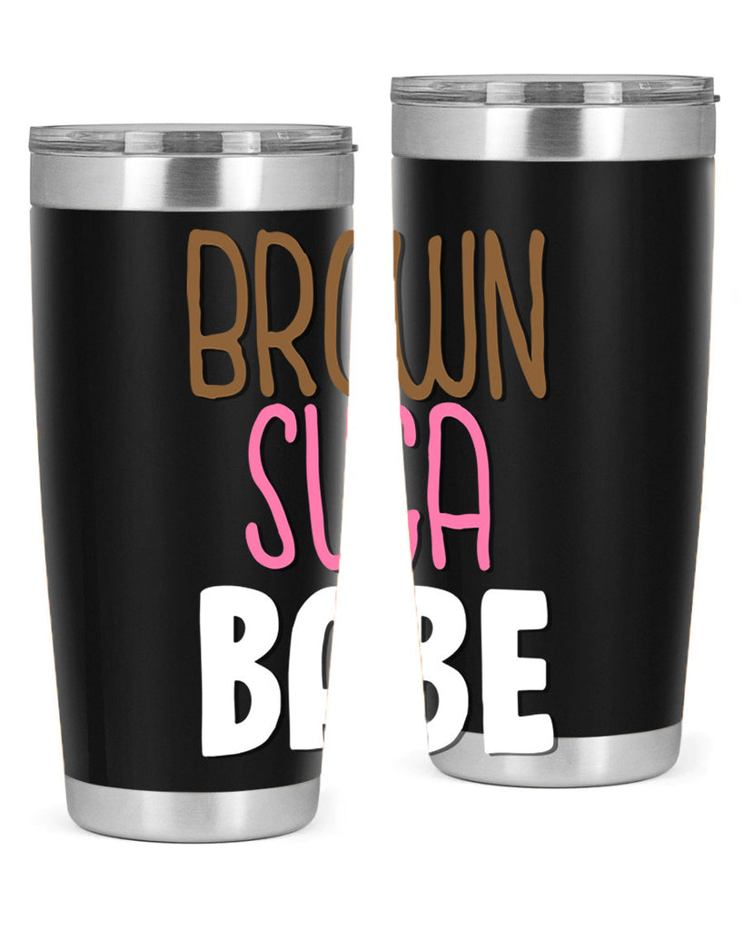 brown suga babe 190#- black words phrases- Cotton Tank