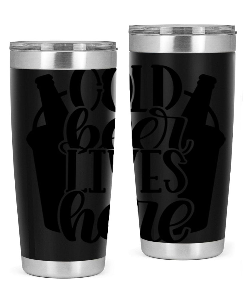 cold beer lives here 43#- beer- Tumbler