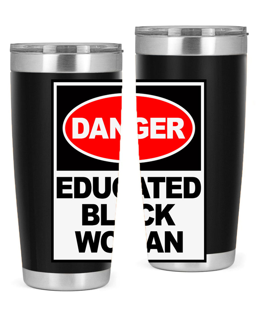 danger educated black  woman 176#- black words phrases- Cotton Tank