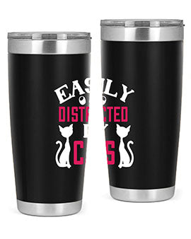 easily distracted by cats Style 46#- cat- Tumbler