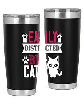 easily distracted by cats Style 47#- cat- Tumbler