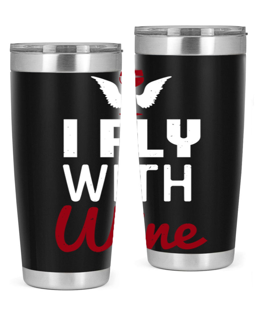 i fly with wine 212#- wine- Tumbler