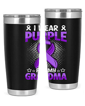 i wear purple for grandma 171#- alzheimers- Tumbler