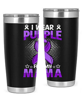 i wear purple for mama 173#- alzheimers- Tumbler