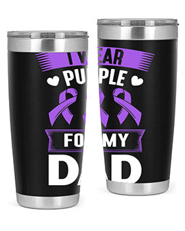 i wear purple for my 186#- alzheimers- Tumbler