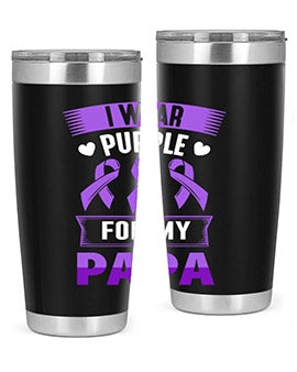 i wear purple for papa 174#- alzheimers- Tumbler