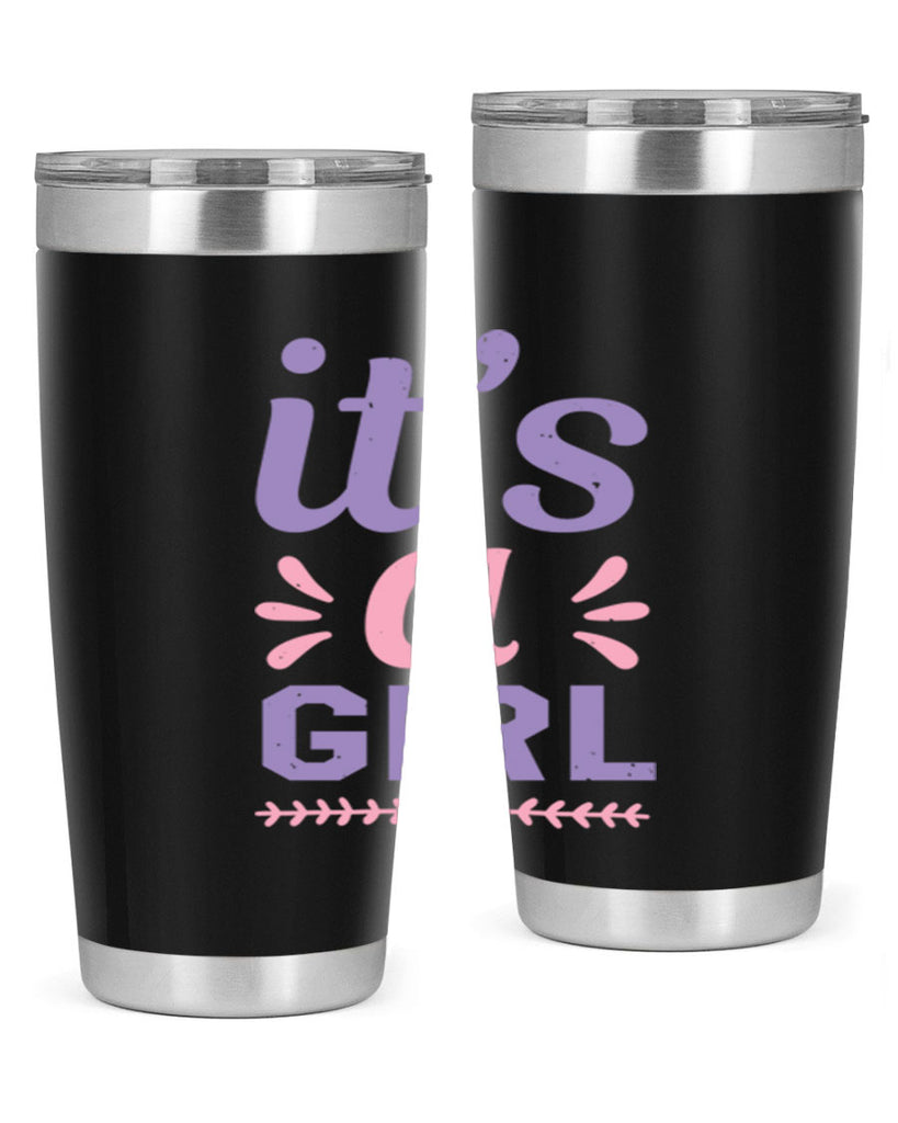 its a girl Style 32#- baby shower- tumbler