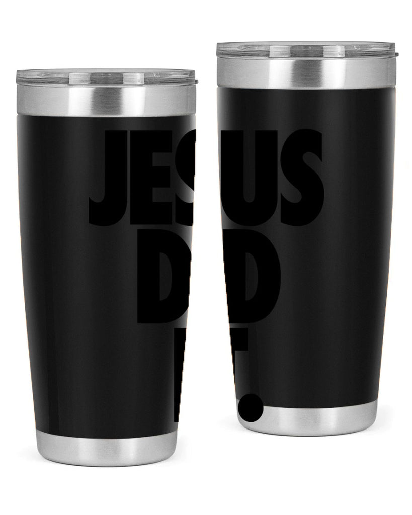 jesus did it 102#- black words phrases- Cotton Tank