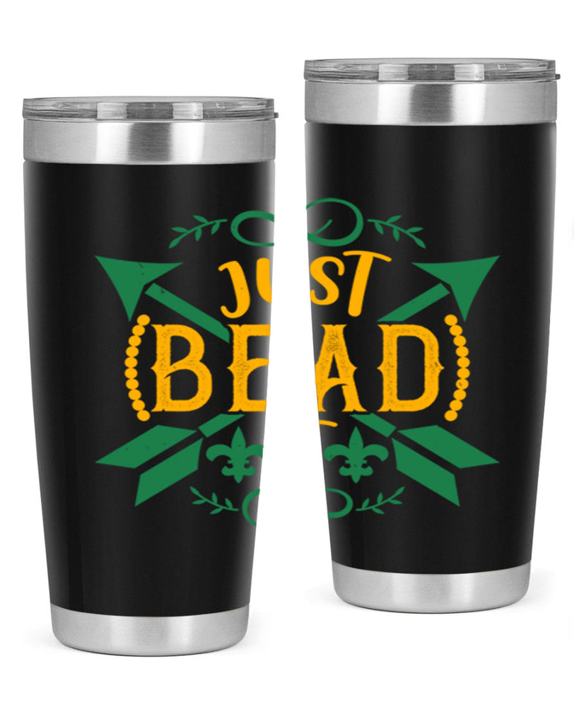 just bead it 56#- mardi gras- Tumbler