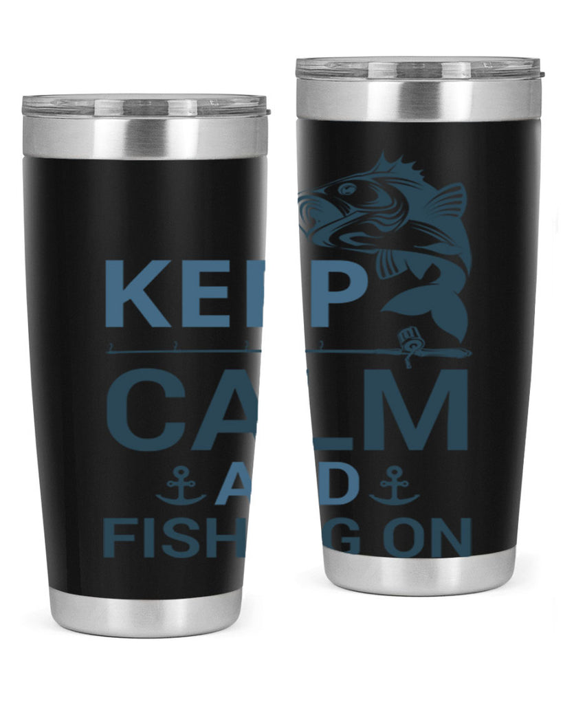 keep calm 65#- fishing- Tumbler