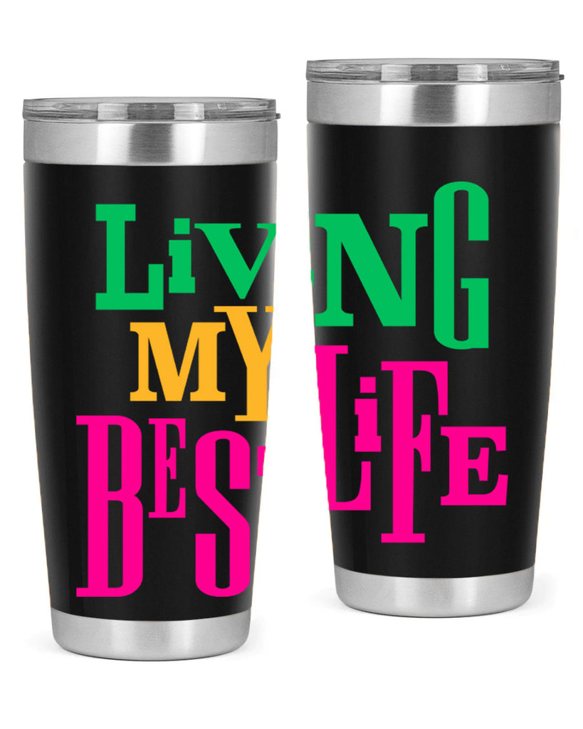 living my best life 96#- black words phrases- Cotton Tank