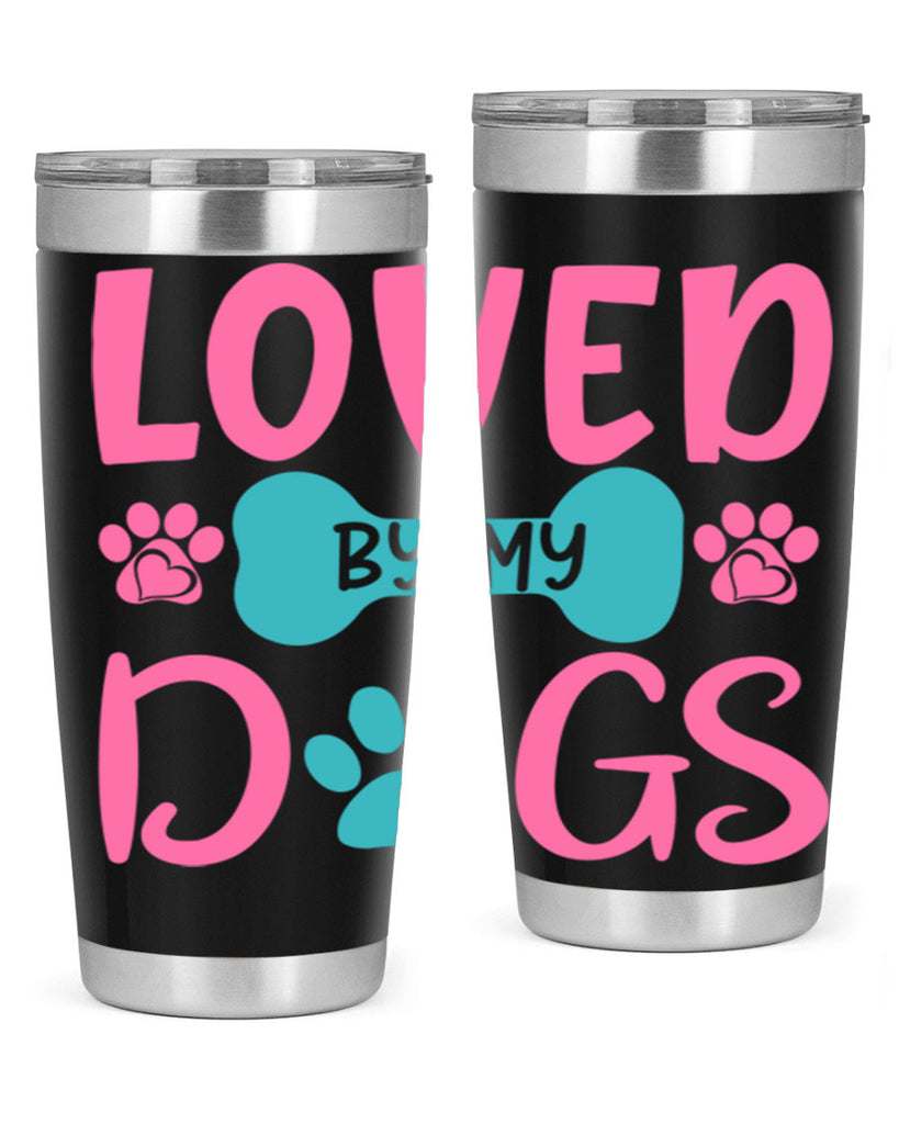 loved by my dogs 327#- mom- Tumbler