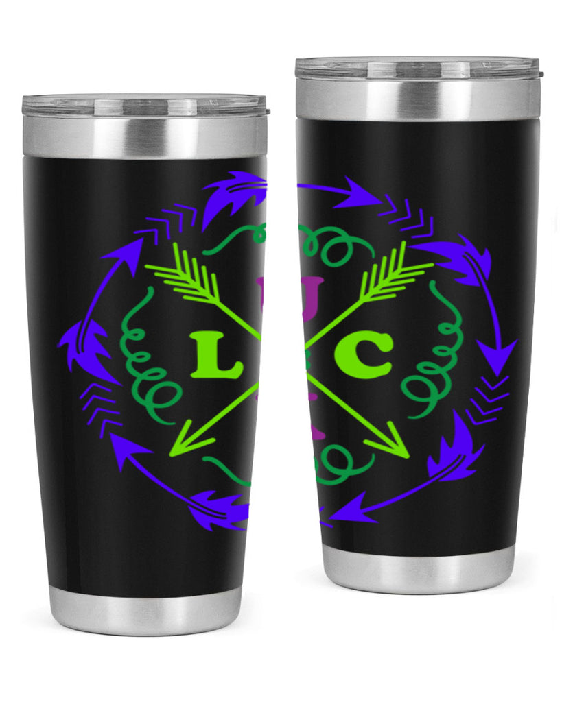 luck 17#- mardi gras- Tumbler