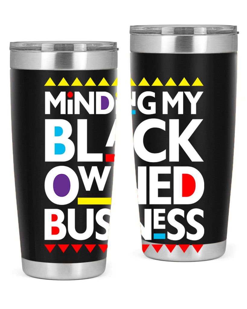 minding my black ownedbusiness 68#- black words phrases- Cotton Tank