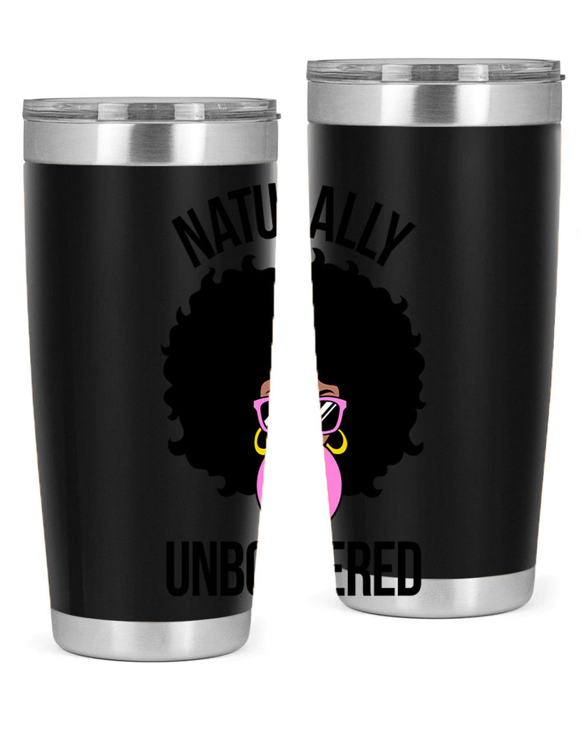 naturally unbothered afro woman 64#- black words phrases- Cotton Tank