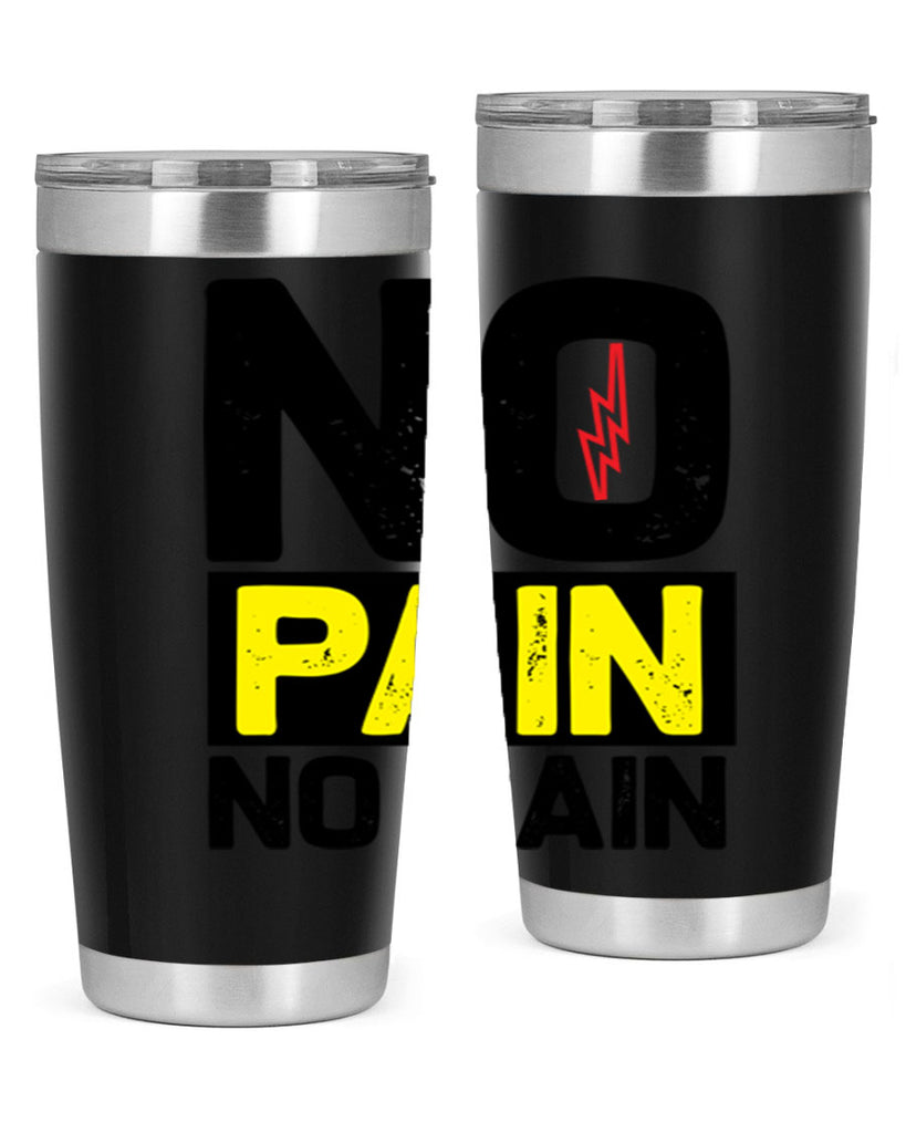 no pain no gain 5#- gym- Tumbler