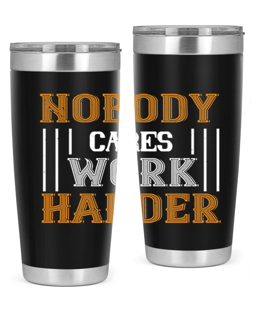 nobody i cares work herder 78#- gym- Tumbler