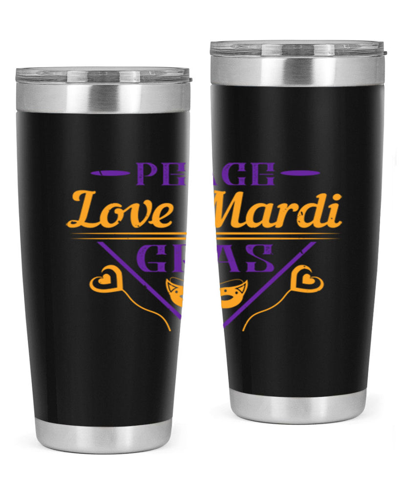 peace love mardi gras 39#- mardi gras- Tumbler