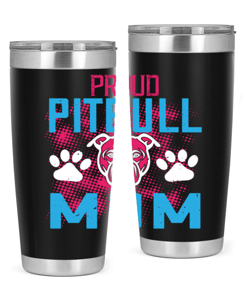 proud pitbull mom 70#- mom- Tumbler