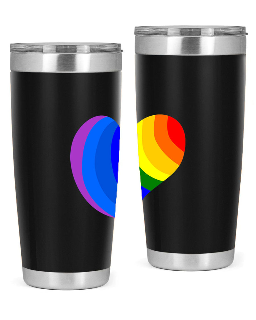 rainbow heart wavy 7#- lgbt- Tumbler