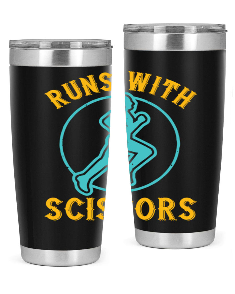 run with sclssors 25#- running- Tumbler