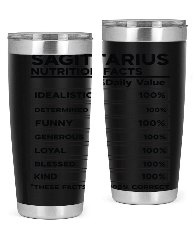 sagittarius Nutrition Facts 400#- zodiac- Tumbler