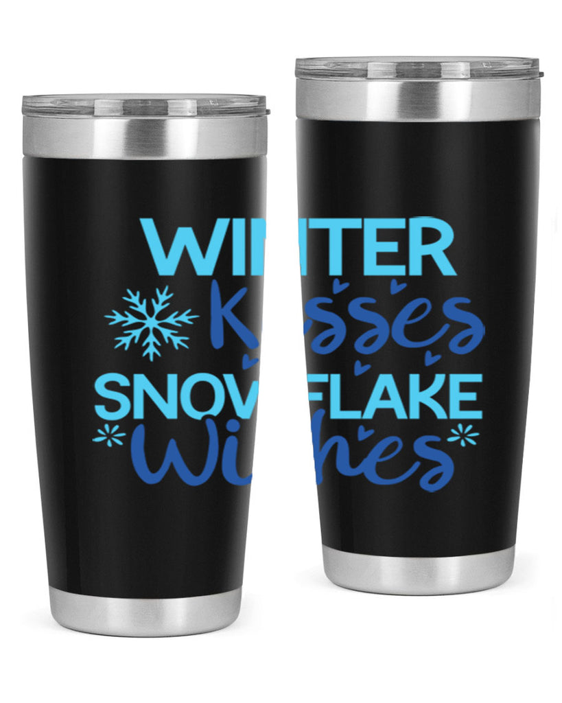 winter kisses snowflake wishes 519#- winter- Tumbler